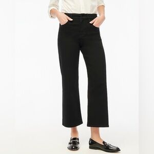 J. Crew Factory Black Wide-Leg Crop Jeans